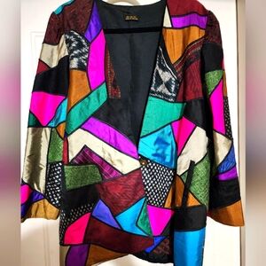 STUNNING Vintage Colorful Duster